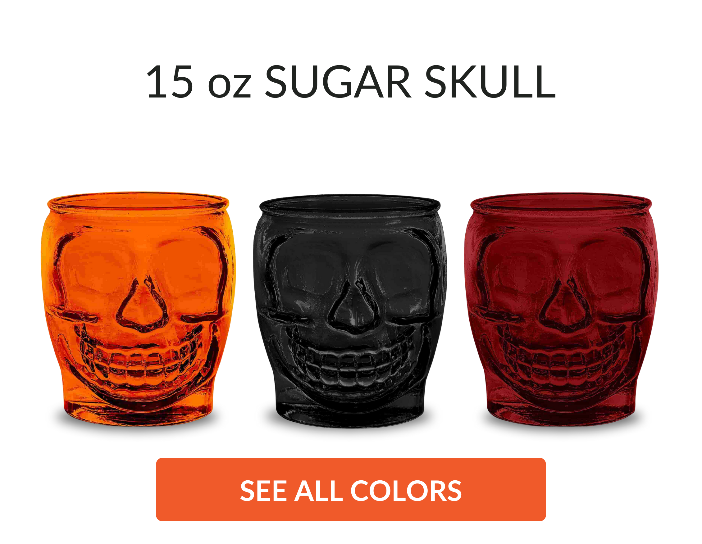 15 oz Sugar Skull Fall colors