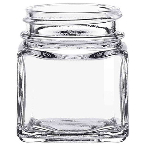 1.5 oz Square Glass Jar 43mm Thread