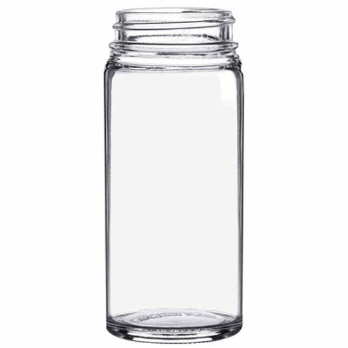 3.4 oz Round Spice Glass Jar 43-400 Thread