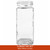 3.4 oz Rectangle Spice Glass Jar 43-400 Thread