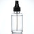 4 oz Apothecary Glass Bottle 28mm Thread with Clear Bottle and Black Mister Cap