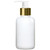 4 oz Apothecary Glass Bottle 28mm Thread with White Bottle and Gold Pump Cap