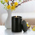 12 oz Calypso Glass Jar - 80mm with Matte Black Candle and Black Metal Lid