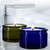 4 oz Calypso Glass Jar - 80mm with Vintage Green and Cobalt Blue Candle