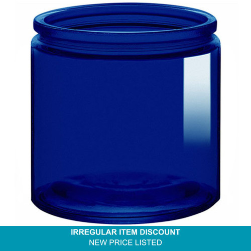 13 oz Calypso Wide Mouth Glass Jar Cobalt Blue - 91mm Irregular