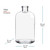 14 oz Apothecary Glass Bottle Dimensions