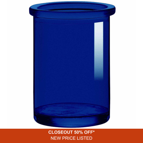 6 oz Round Candle Glass Container Cobalt Blue