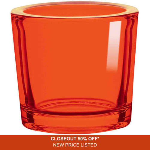 2.5 oz Heavy Glass Container Orange