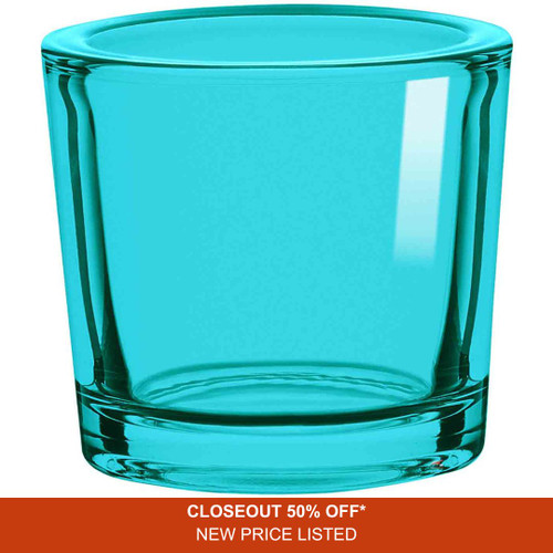 2.5 oz Heavy Glass Container Aqua