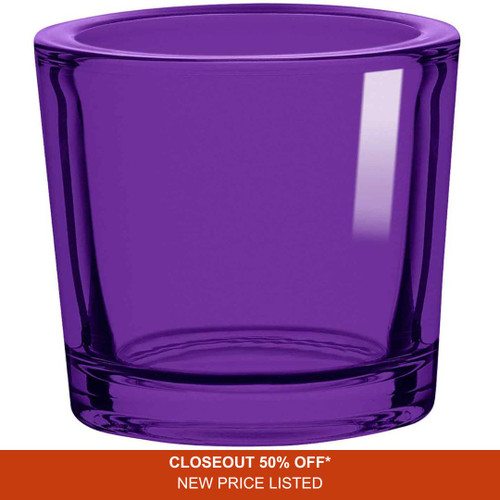 2.5 oz Heavy Glass Container Violet