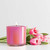 16 oz Lexington Round Glass Container with Pink Candle