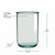 13.5 oz Classico Recycled Glass Candle Container Dimensions