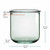 10 oz Classico Recycled Glass Candle Container Dimensions