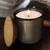 10 oz Classico Recycled Glass Candle Container with Fossile Candle