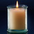 4.4 oz Round Candle Recycled Glass Container with Candle