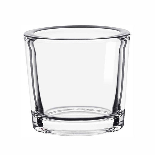 Glass candle container