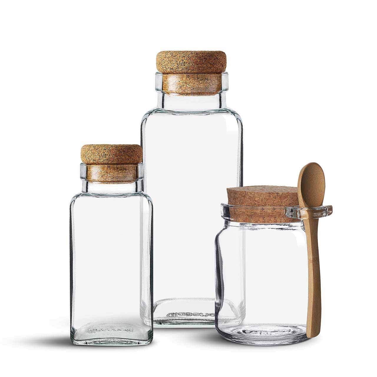 Glassnow honey jars and bottles