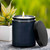 Metal Cap Black For Wide Mouth Calypso Container with Stormy Grey Candle