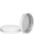 Metal Cap White For Wide Mouth Calypso Container Side View