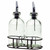 Classico Double Bottle Metal Stand with Clear Bottles