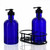 Classico Double Bottle Metal Stand with Cobalt Blue Bottles