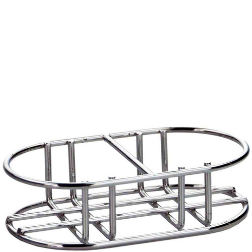 Double 8 oz Apothecary Bottle Chrome Metal Stand