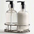 Double 8 oz Apothecary Bottle Chrome Metal Stand with Lotion and Soap