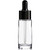 Dropper with Black Collar & Black Bulb 24-410, with 78mm Glass Pipette with Clear Bottle