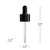 Dropper with Black Collar & Black Bulb 24-410, with 78mm Glass Pipette Dimensions