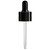 Dropper with Black Collar & Black Bulb 24-410, with 78mm Glass Pipette