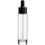 Dropper with Black Collar & Black Bulb 24-410, with 112mm Glass Pipette with Clear Bottle