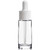 Dropper with White Collar & White Bulb 24-410, with 78mm Drop Tip Glass Pipette with Clear Bottle