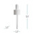 Dropper with White Collar & White Bulb 24-410, with 78mm Drop Tip Glass Pipette Dimensions