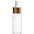 Dropper with Gold Aluminum Collar & White Bulb 24-410, 78mm Glass Pipette with White Bottle