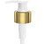 White Pump 28/410, PP with Gold Metal Collar, 2ml/Stroke, 120mm Straw