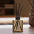 Square Dark Wood Top Reed Diffuser for 6005, 6016 or 5595 Glass Bottles with Fossil Bottle