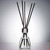 Reed Diffuser Cap 24/410 Aluminum Chrome Finish with Leak Proof PE Liner with Clear Bottle