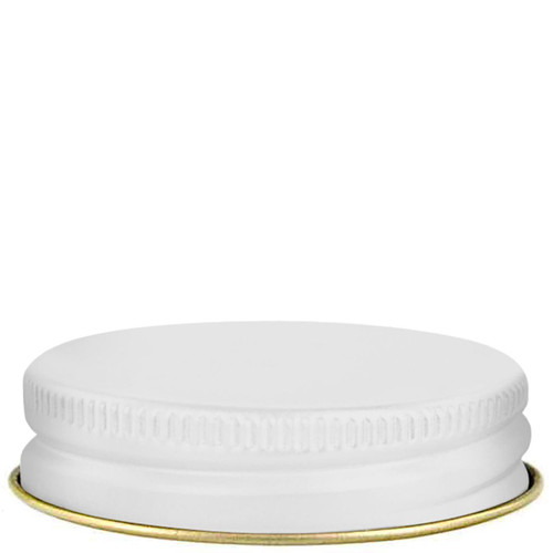 Screw Cap 43-400 Electrolytic Tinplate White Finish with Plastisol