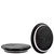 Bamboo Lid Black Stain for Wide Mouth Calypso Containers Side View