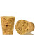 Tapered Agglomerated Cork 15/16" Top Diam, 13/16" Bottom Diam, 9/16" H Side View